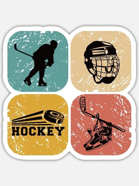 Ice Hockey - Sticker - white matte