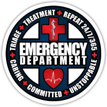 Emergency Department Unstoppable - Sticker - white matte - Front