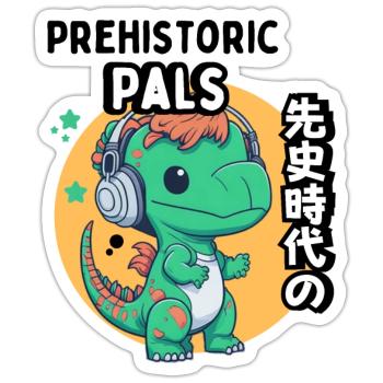 Prehistoric pals - Sticker - white matte - Front