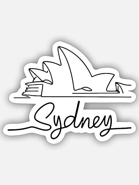 Sydney Skyline Elegance - Sticker - white matte
