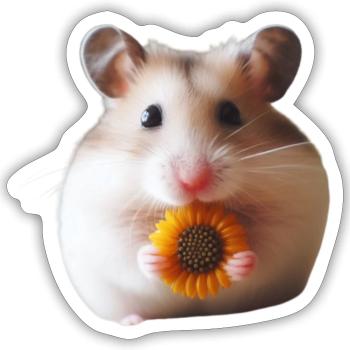Seeds & Hamsters - Sticker - white matte - Front