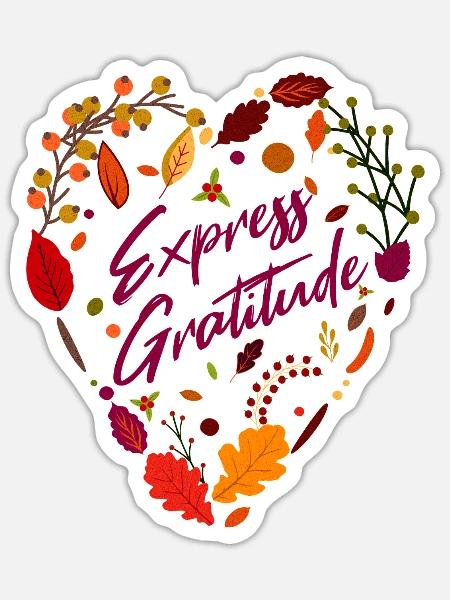 Fall and Thanksgiving - Sticker - white matte