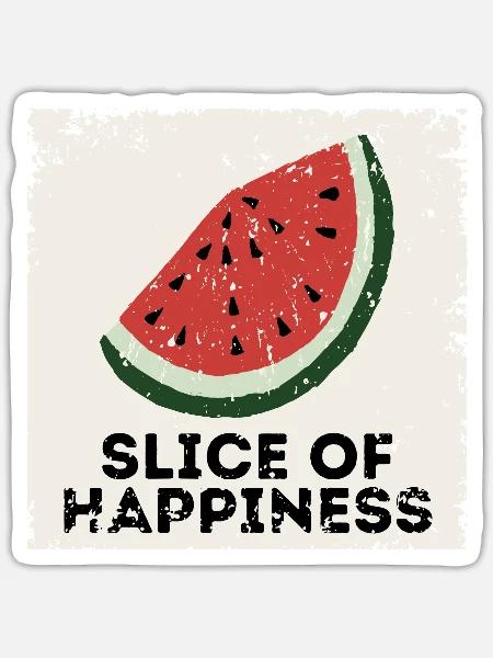 Juicy Watermelon Tee - Summery Sweetness - Sticker - white matte