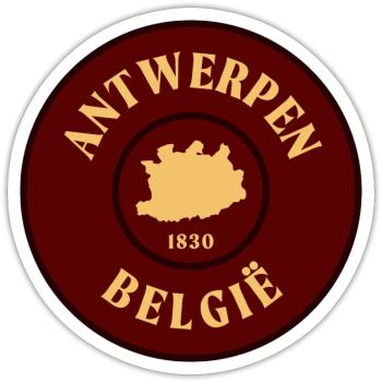 Antwerp Crest 1830 Emblem - Sticker - white matte - Front