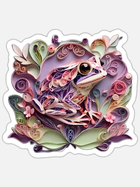 Paper Frog - Sticker - white matte