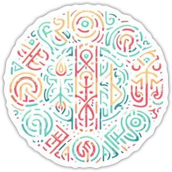 Runic Guardians - Sticker - white matte - Front
