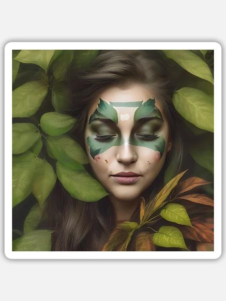 Forest Girl - Sticker - white matte