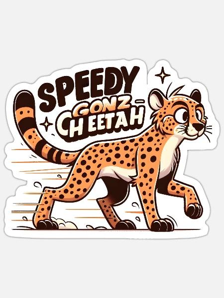 Cheetah: Speedy GonzCheetah - Sticker - white matte