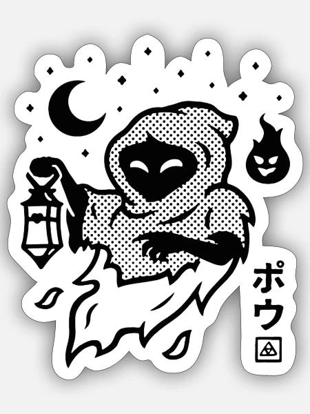 Poe Fitted - Sticker - white matte