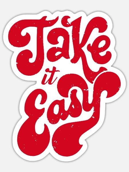 Retro Distressed 70s Take - Sticker - white matte