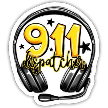 911 dispatcher - Sticker - white matte - Front