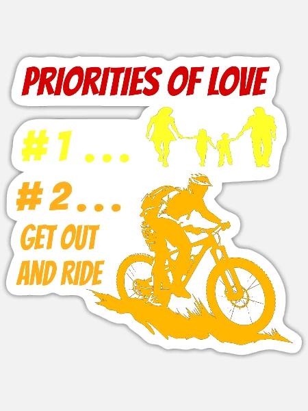 Priorities of love - Sticker - white matte