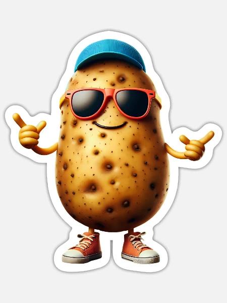 Cool Spud Potato - Sticker - white matte