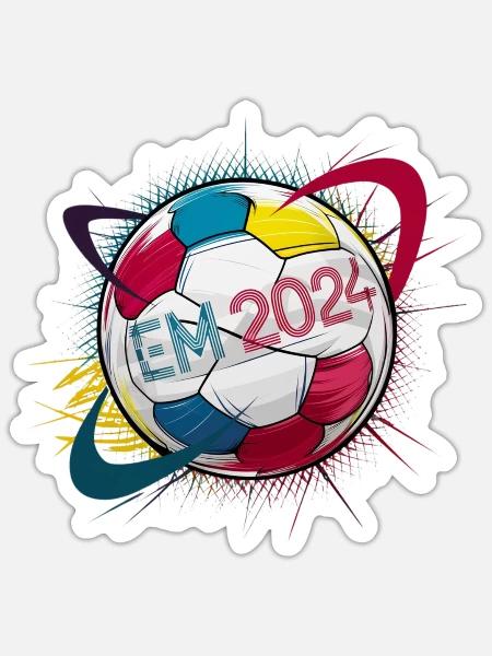 "Soccer EM 2024 Tee" - Sticker - white matte