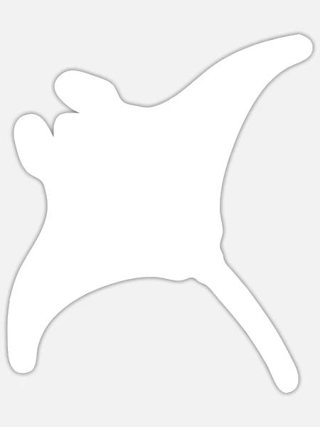 Flying Manta Ray In Underwater Flight - Sticker - white matte