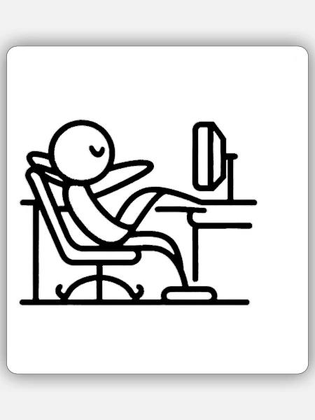 - Sticker - white matte