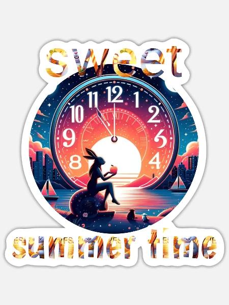 Summer, taim sweet - Sticker - white matte