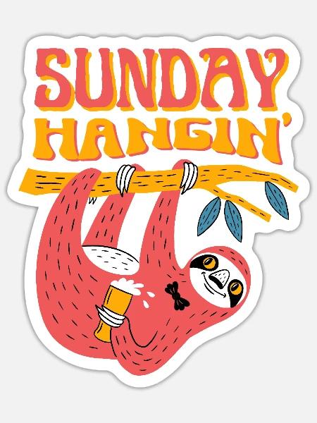 Sunday Hangin' - Sticker - white matte