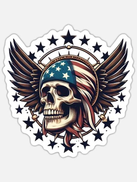 warrior skull 2025 - Sticker - white matte