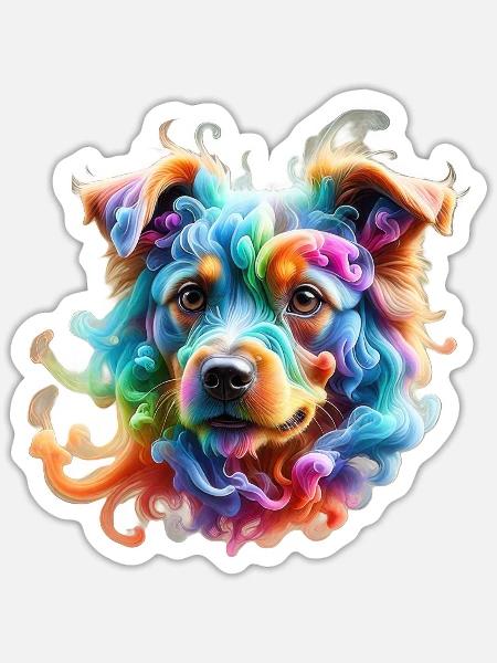 Dog logo for Dog lover - Sticker - white matte