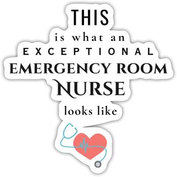 Emergency Room Nurse - Sticker - white matte - Front