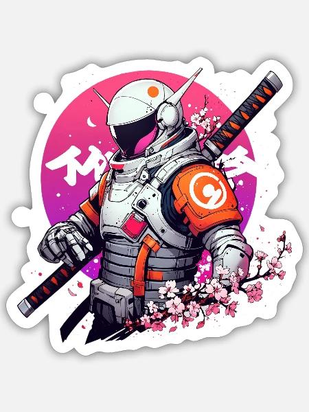 Cosmic Bushido - Sticker - white matte