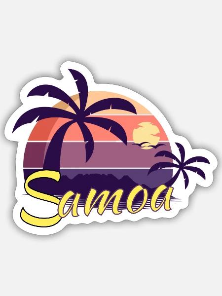 SAMOA - Sticker - white matte
