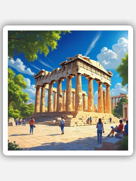 Parthenon - Sticker - white matte