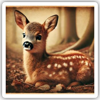 A relative of Bambi - Sticker - white matte - Front