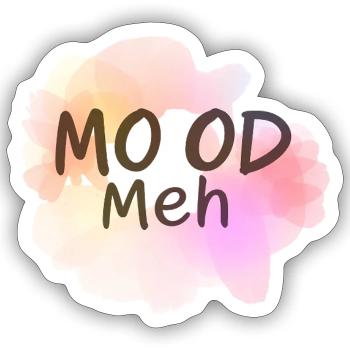 mood meh - Sticker - white matte - Front