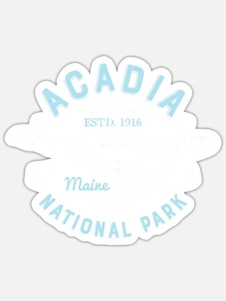 Acadia National Park Maine Vintage - Sticker - white matte