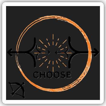 Choose Your Path Emblem - Sticker - white matte - Front
