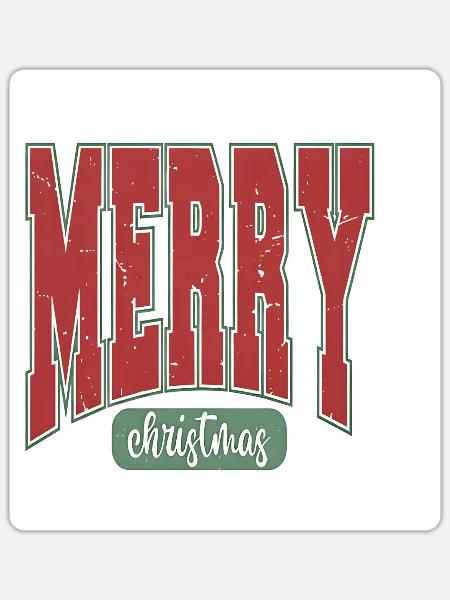 Merry Christmas - Sticker - white matte
