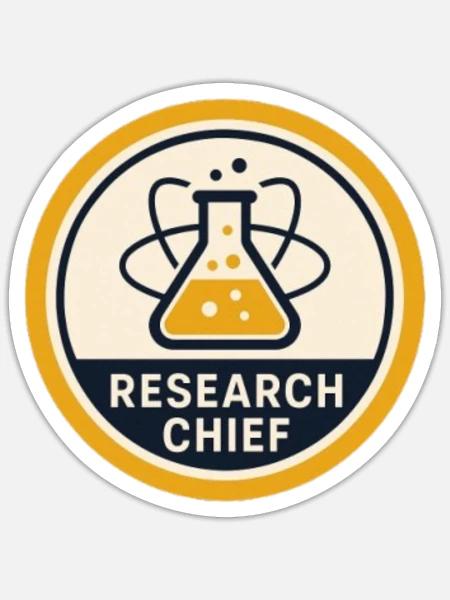 Research Chief Chemistry Lab Tee - Sticker - white matte
