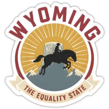 Wyoming Equality Emblem - Sticker - white matte - Front