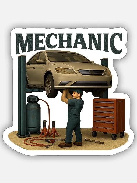 Mechanic  - Sticker - white matte