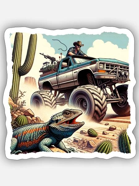 Desert Renegade: Wild Adventure - Sticker - white matte