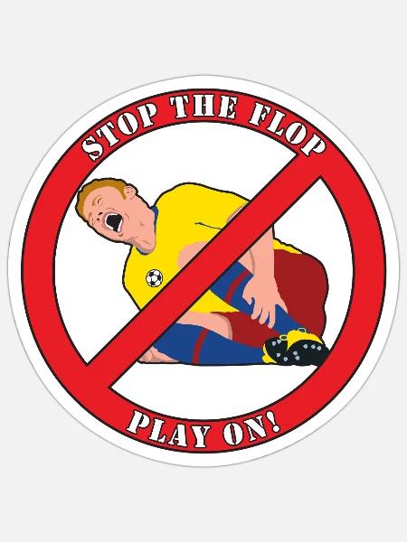 STOP THE FLOP - Sticker - white matte