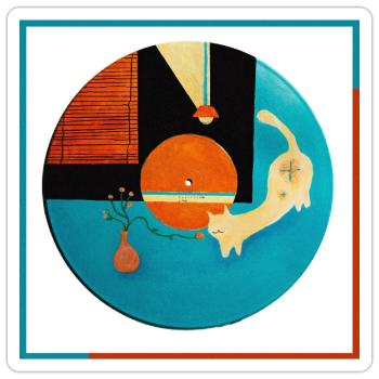 Abstract Cat Orbit Circle - Sticker - white matte - Front