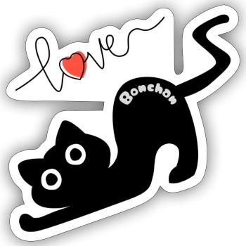 Bonchan Reaching for Love - Sticker - white matte - Front