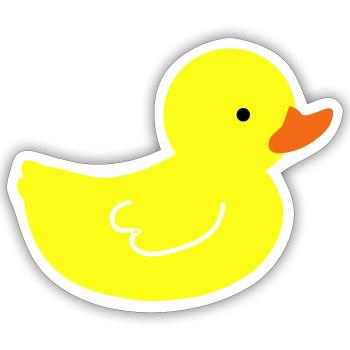 rubber ducky - Sticker - white matte - Front