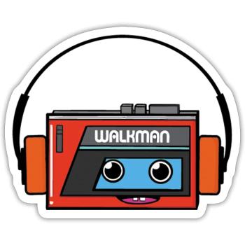 walkman - Sticker - white matte - Front