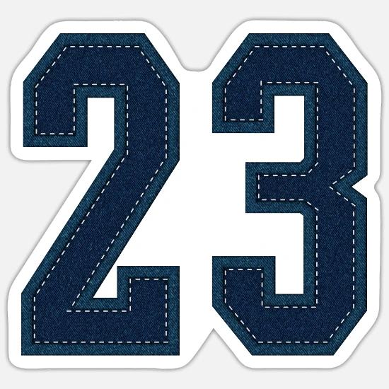 Number 23' Sticker | Spreadshirt