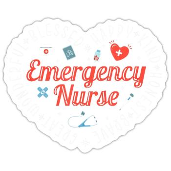 Emergency Nurse - Sticker - white matte - Front
