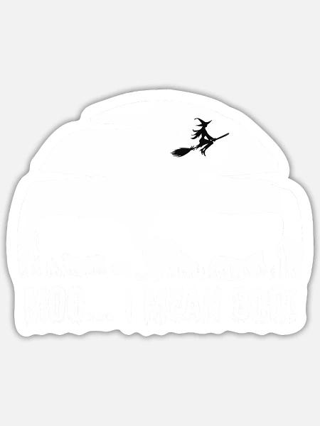 Halloween cow witch night legend dairy funny boo - Sticker - white matte