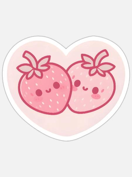 Romantic Pastel Valentine Bouquet - Sticker - white matte