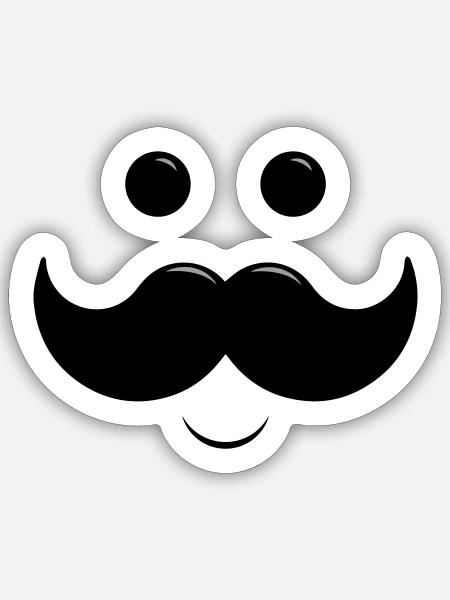 Daddy Moustache - Sticker - white matte