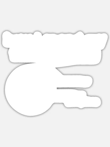 - Sticker - white matte