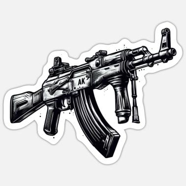 ak 47 outline black