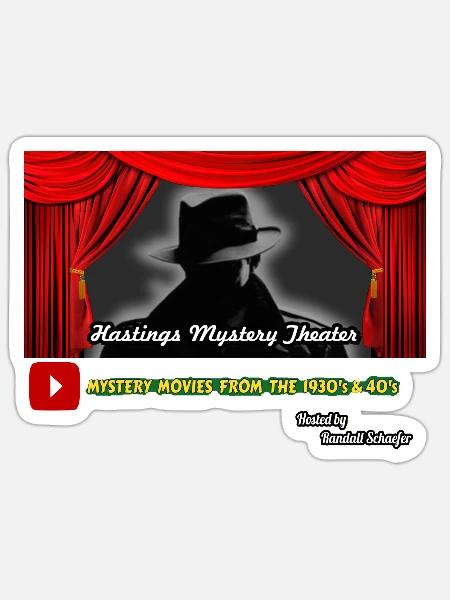 Mystery Movies from the 1930's & 40's - Sticker - white matte
